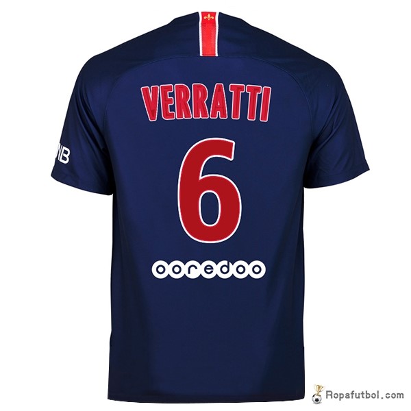 Camiseta Paris Saint Germain Replica Primera Ropa Verratti 2018/19 Azul